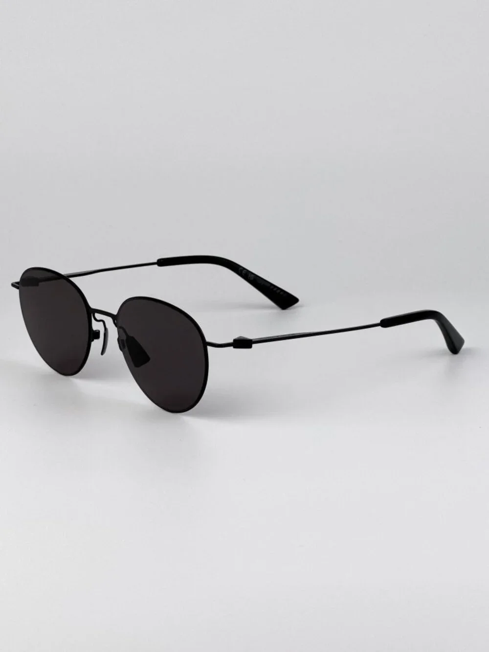 Bottega Veneta Unisex Sunglasses | Black Round Frame | Grey Lenses | BV1268S 001